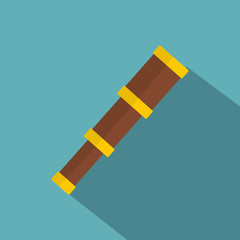 Spyglass icon, flat style