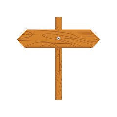 Wood Sign icon cartoon isolated on white background