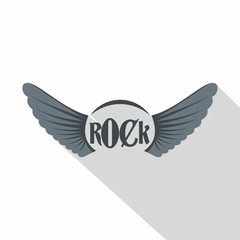 Rock icon, flat style