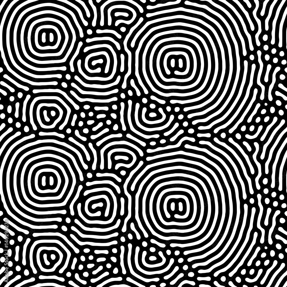 Aufkleber Abstract background of vector organic irregular circular lines pattern