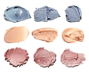 smear paint of cosmetic and beauty products