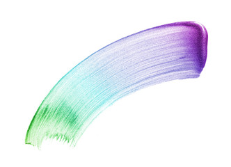 Gradient smear of paint or cream