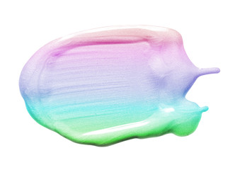 Gradient smear of paint or cream