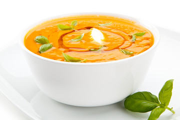 Carrot vegetable cream soup