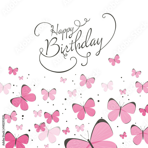 Download "Vector Illustration of a Birthday Greeting Card with ...