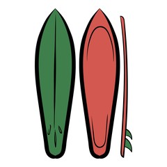 Surfboards icon cartoon