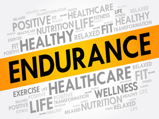 ENDURANCE word cloud, fitness, sport, health concept