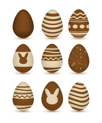 Set of chocolate Easter Eggs.