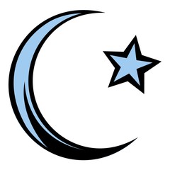 Muslim  symbol icon cartoon