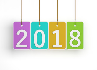 New Year 2018 - 3D Rendered Image

