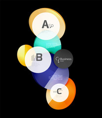 Glass circle abstract background