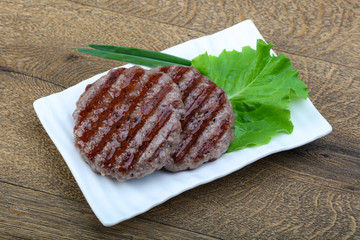 Grilled burger cutlet