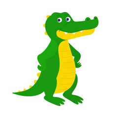 Funny yellow crocodile.
