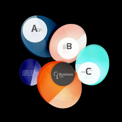 Glass circles on black