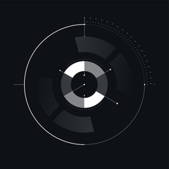 Hud futuristic template. light digital of technology design. vector stock.