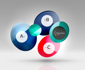 Circle geometric abstract background