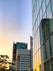 浜松町エリア（夕陽）