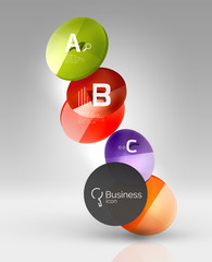 Circle geometric abstract background