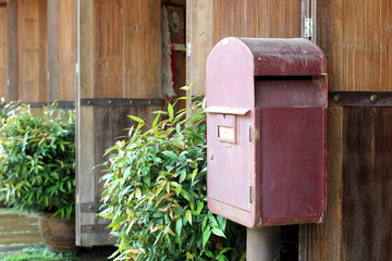 old red post box