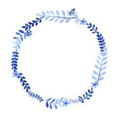 Watercolor Wreath with branches