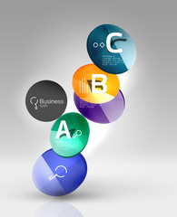 Colorful glossy circle infographics