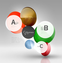 Colorful glossy circle infographics