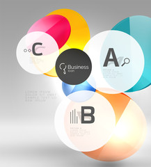 Colorful glossy circle infographics