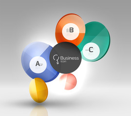 Glass circle infographics