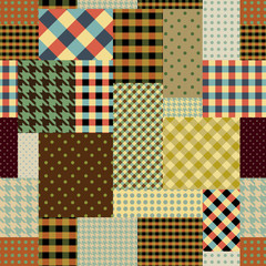 Brown retro patchwork