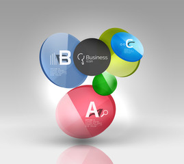 Circle modern business infographics design template