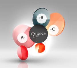 Circle modern business infographics design template