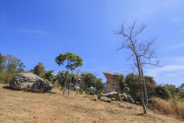 Big stone with blue sky