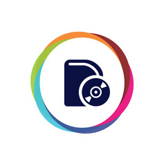 Abstract  Multicolor  App  Button