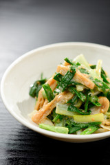 あげとねぎの酢味噌和え