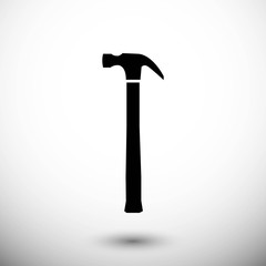 hammer icon stock vector illustration flat design