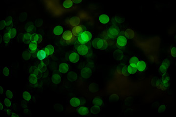 Abstract green bokeh background.