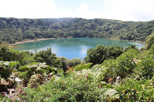 Hiking Trail by The Lake Botos, Po&aacute;s Volcano National Park , Costa Rica