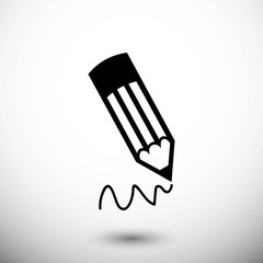 pencil icon stock vector illustration flat design