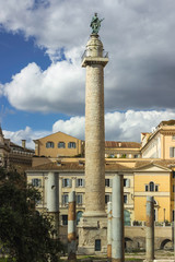 Fototapeta na wymiar Trajan's Column / Colonna Traiana / COLVMNA·TRAIANI