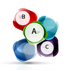 Squares on white with sample text