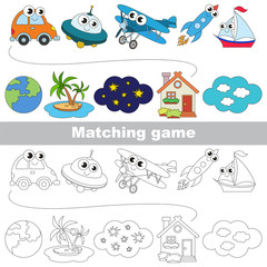 The kid game to find relevant pair of objects.