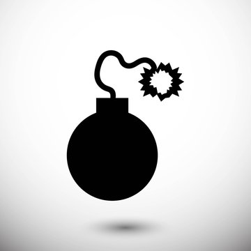 bomb icon stock vector illustration flat design