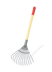 Garden rake Agriculture tool. Ground Cultivator. Housekeeping