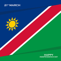 Namibia Independence Day, 21 march greeting card. Vector illustration.
