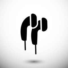 Headphones icon stock vector illustration flat design
