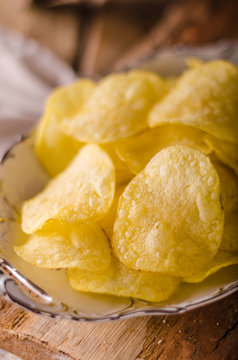 Potato chips product photography