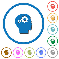 User settings icons with shadows and outlines