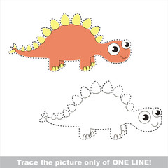 Page to be traced, kid tracing educational game.