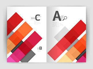 Obraz premium Vector modern geometrical a4 flyer brochure template