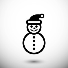 snowman icon stock vector illustration flat design